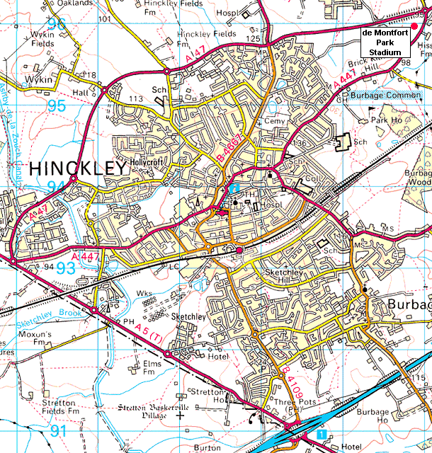 map of hinckley